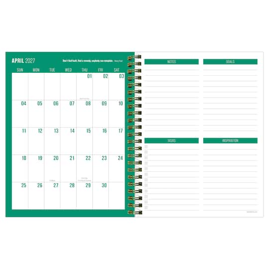 July 2026 - June 2027 Buds & Blooms Medium Weekly Monthly Planner